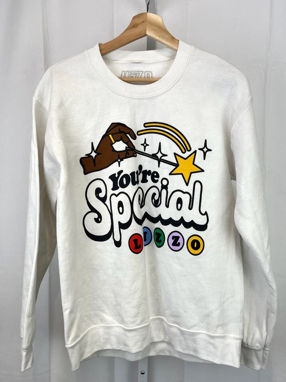 LIZZO Size S You’re Special Sweatshirt Pullover Crew Tour Merchandise White